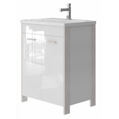Kylpyhuonekaappi pesualtaalla Brooklyn BR-65, valkoinen. hinta ja tiedot | Kylpyhuonekaapit | hobbyhall.fi