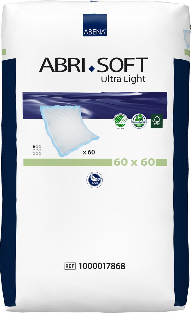 Paklotai Abena Abri-Soft Ultra Light 60x60cm, 60 vnt. hinta ja tiedot | Apuvälineet | hobbyhall.fi