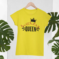 Naisten T-paita "Birthday queen" hinta ja tiedot | Hauskat t-paidat | hobbyhall.fi