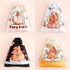 Capybara Velour Kiristysnaru Kosmetiikkapussi, Hajuton Matkameikkipussi. hinta ja tiedot | Kosmetiikkalaukut ja peilit | hobbyhall.fi