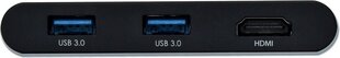 I-TEC USB C HDMI -sovitin PD/DATA, USB 3.2 GEN 1 (3.1 GEN 1) TYPE-C, HDMI, USB 3.2 GEN 1 hinta ja tiedot | Adapterit | hobbyhall.fi