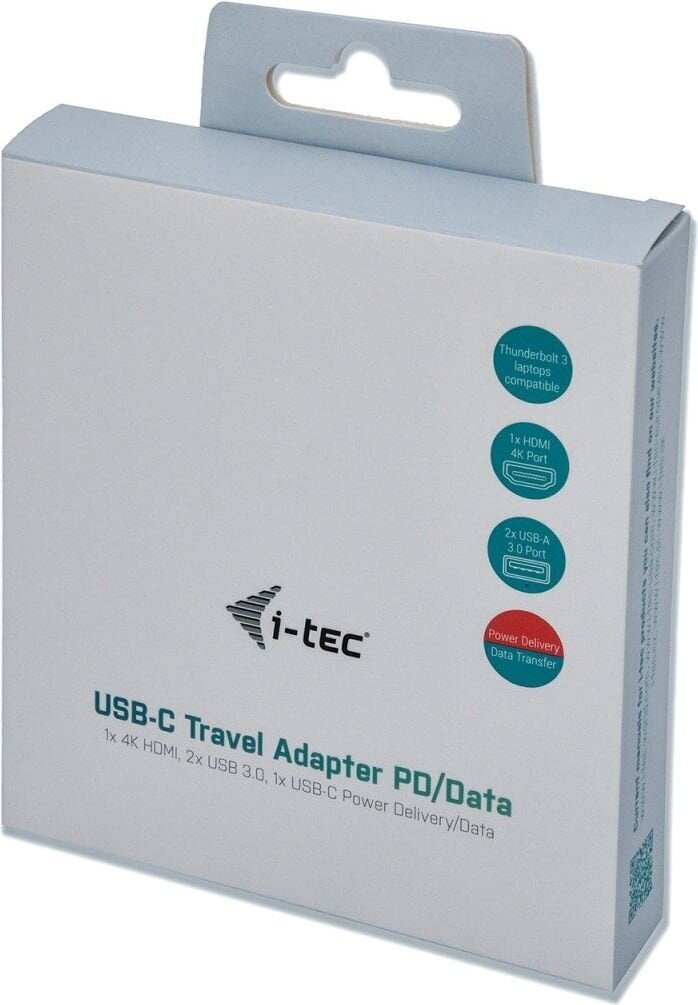 I-TEC USB C HDMI -sovitin PD/DATA, USB 3.2 GEN 1 (3.1 GEN 1) TYPE-C, HDMI, USB 3.2 GEN 1 hinta ja tiedot | Adapterit | hobbyhall.fi