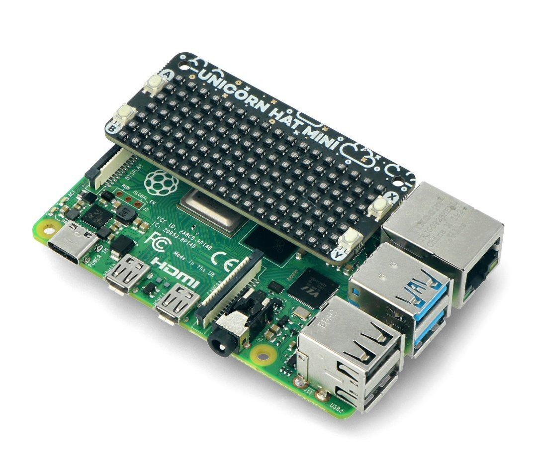 Yksisarvishattu Mini, LED RGB -matriisi, sopii Raspberry Pi:lle, Pimoroni PIM498: lle hinta ja tiedot | Mikrokontrollerit | hobbyhall.fi