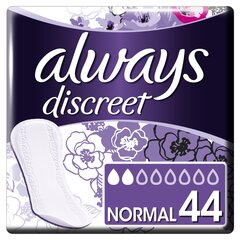 Always Discreet Normal -inkontinenssisuojat, 44 kpl hinta ja tiedot | Procter & Gamble Hygieniatuotteet | hobbyhall.fi