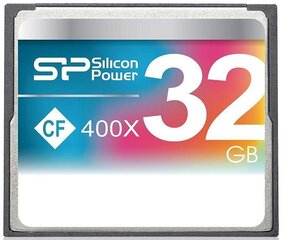 Silicon Power -muistikortti CF 32GB 400x hinta ja tiedot | Kameran muistikortit | hobbyhall.fi
