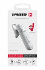 Swissten Caller Bluetooth 5.0 kuulokkeet, valkoinen hinta ja tiedot | Hands-free -tarvikkeet | hobbyhall.fi