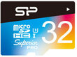 Silicon Power muistikortti microSDHC 32GB Superior Pro Color U3 + sovitin hinta ja tiedot | Puhelimen muistikortit | hobbyhall.fi