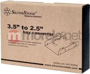 SilverStone Single 3,5 "Bay Converter 2 x 2,5" Bays (SST-SDP08) hinta ja tiedot | Komponenttien lisätarvikkeet | hobbyhall.fi