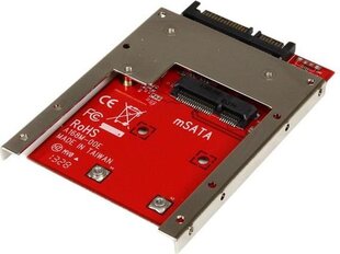 StarTech mSATA SSD to 2.5in SATA Adapter Converter (SAT32MSAT257) hinta ja tiedot | Komponenttien lisätarvikkeet | hobbyhall.fi