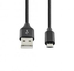 Toti UABCABMICRO1M232-BLK USB-A / Micro USB, 1m hinta ja tiedot | Puhelinkaapelit | hobbyhall.fi
