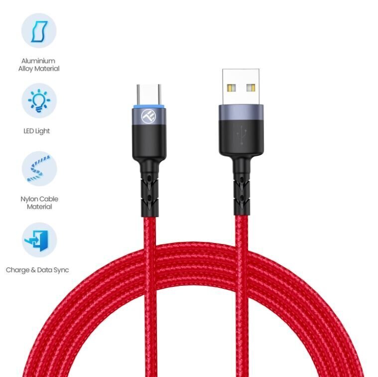 Tellur, TLL155334, USB-C, 1,2 m hinta ja tiedot | Puhelinkaapelit | hobbyhall.fi