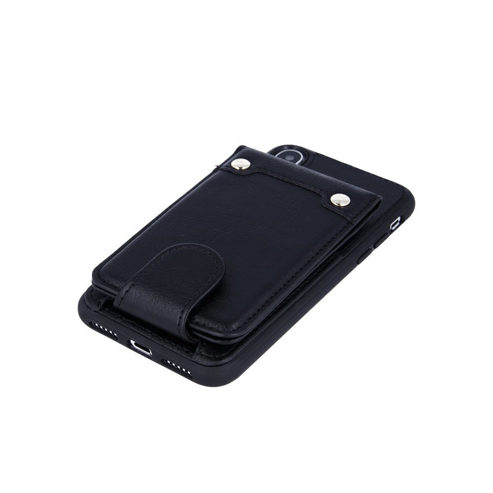 Samsung J415 Galaxy J4 Plus (2018) suojakotelo Mocco Smart Wallet Eco Leather, musta hinta ja tiedot | Puhelimen kuoret ja kotelot | hobbyhall.fi
