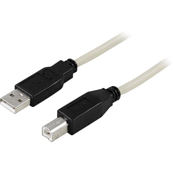 USB-kaapeli Deltaco USB-218, USB 2.0 A uros - B uros, 2 m hinta ja tiedot | Kaapelit ja adapterit | hobbyhall.fi