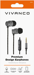 Vivanco kuulokkeet mikrofonilla Premium Metallic (61739) hinta ja tiedot | Kuulokkeet | hobbyhall.fi