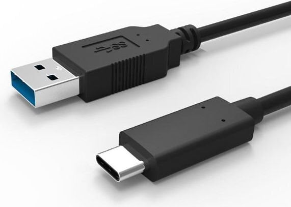 USB-kaapeli Logo USB A - USB C, 1 m pitkä, musta hinta ja tiedot | Puhelinkaapelit | hobbyhall.fi