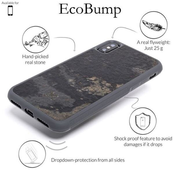 Woodcessories Stone Collection EcoCase iPhone Xr:lle, harmaa hinta ja tiedot | Puhelimen kuoret ja kotelot | hobbyhall.fi