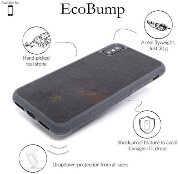 Woodcessories Stone Collection EcoCase, iPhone Xs Maxille, tulivuoren musta (sto056) hinta ja tiedot | Puhelimen kuoret ja kotelot | hobbyhall.fi