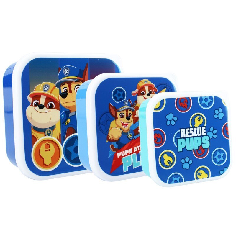 Lasten lounaslaatikoiden setti PAW Patrol Fresh Bites 3kpl hinta ja tiedot | Elintarvikkeiden säilytysastiat | hobbyhall.fi