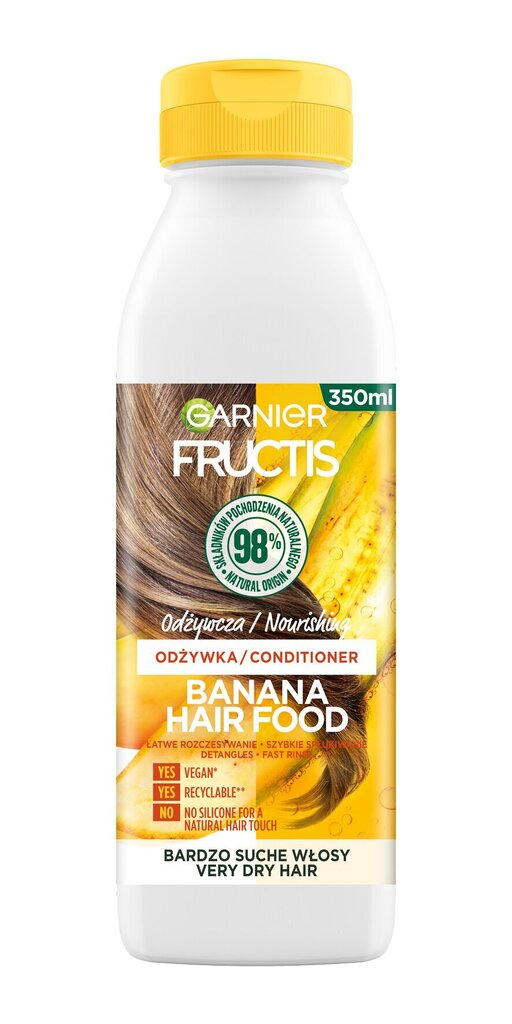 Garnier Fructis Hair Food Banana Conditioner -hoitoaine 350 ml hinta ja tiedot | Hoitoaineet | hobbyhall.fi