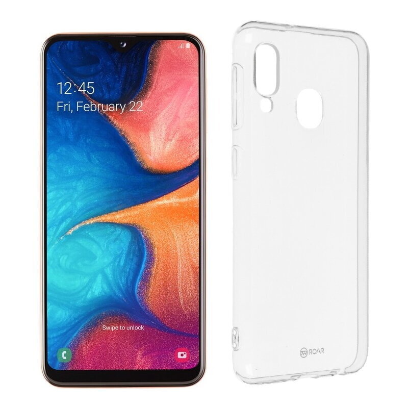 Samsung Galaxy A20E / A10E suojakuori Roar Jelly, läpinäkyvä hinta ja tiedot | Puhelimen kuoret ja kotelot | hobbyhall.fi