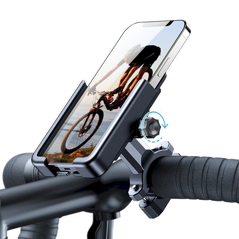Wozinsky Metal Bike Smartphone ohjaustangon kiinnitys musta (WBHBK3) hinta ja tiedot | Puhelintelineet | hobbyhall.fi