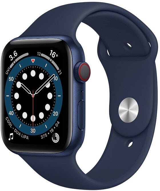 Älykello Apple Watch Series 6 (GPS + Cellular LT, 44mm) Blue Aluminium Case with Deep Navy Sport Band hinta ja tiedot | Älykellot | hobbyhall.fi