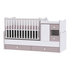 Lorelli Mini Max New lapsen mukana kasvava sänky ja laatikosto, 120 x 60, valkoinen hinta ja tiedot | Pinnasängyt | hobbyhall.fi