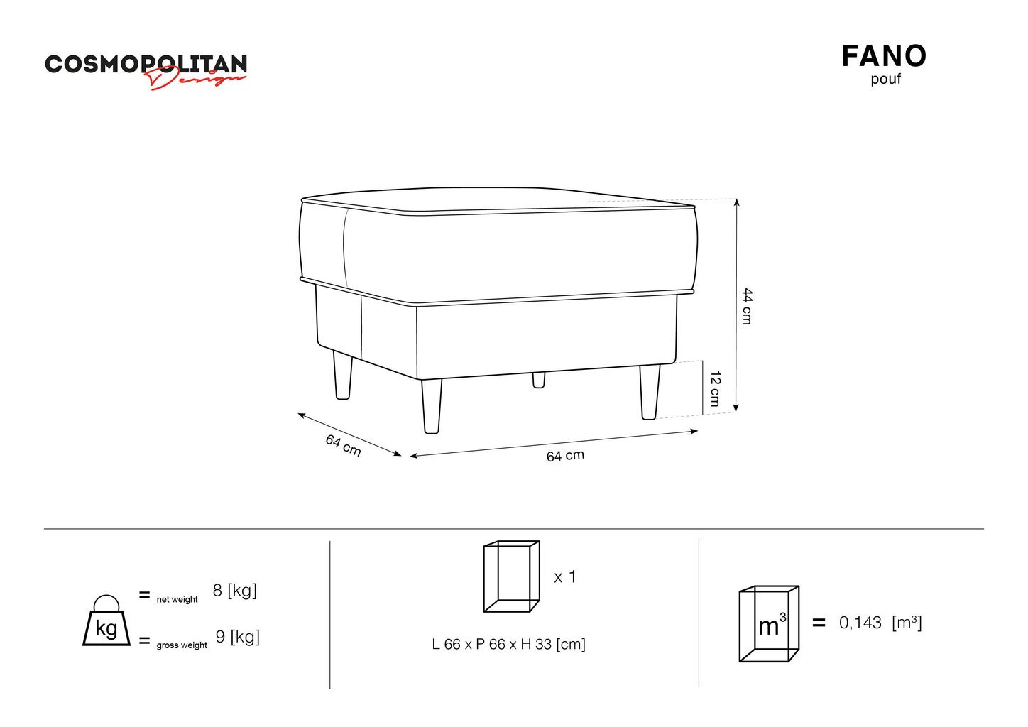 Rahi Cosmopolitan Design Fano, keltainen/musta hinta ja tiedot | Säkkituolit, rahit ja penkit | hobbyhall.fi