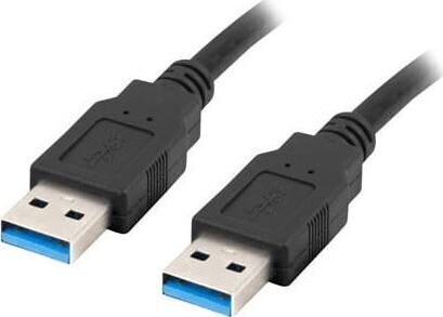 Lanberg CA-USBA-30CU-0018-BK USB-A, 1,8 m hinta ja tiedot | Puhelinkaapelit | hobbyhall.fi