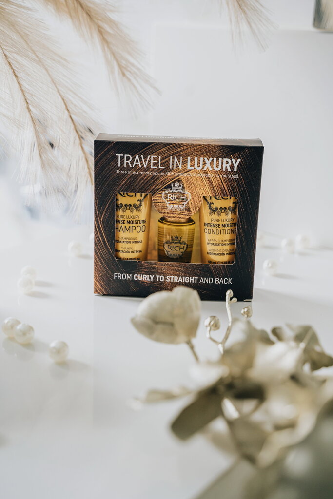 RICH Pure Luxury Intensive Moisturizing Travel Size Kit 50 ml + 50 ml + 30 ml hinta ja tiedot | Shampoot | hobbyhall.fi