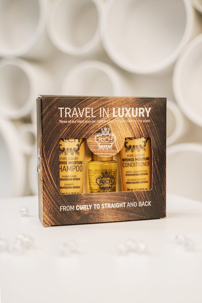RICH Pure Luxury Intensive Moisturizing Travel Size Kit 50 ml + 50 ml + 30 ml hinta ja tiedot | Shampoot | hobbyhall.fi