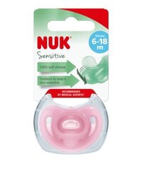 Silikonitutti NUK Sensitive 6-18kk, 1 kpl hinta ja tiedot | NUK Vauvatarvikkeet | hobbyhall.fi