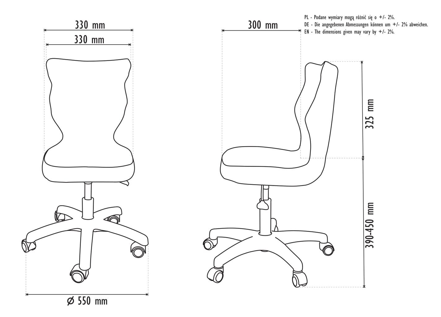 Ergonominen lastentuoli Entelo Hyvä tuoli Petit VS09 3, valkoinen/punainen. hinta ja tiedot | Toimistotuolit | hobbyhall.fi