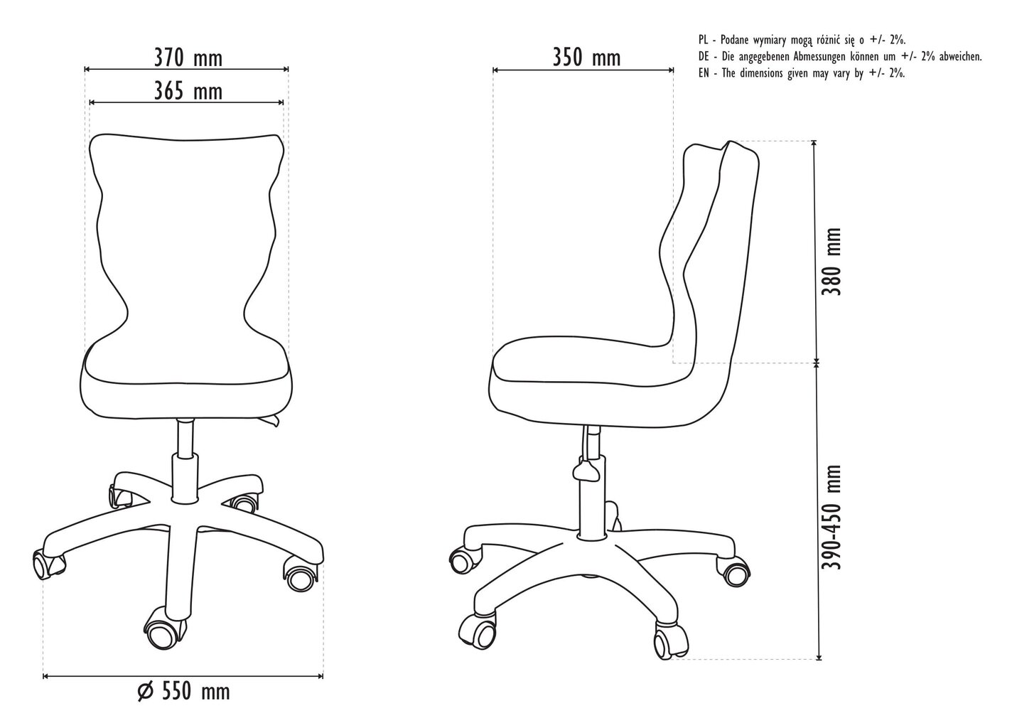 Ergonominen toimistotuoli, Entelo Good Chair Petit ST28 4, värillinen hinta ja tiedot | Toimistotuolit | hobbyhall.fi