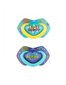 Symmetrinen silikonitutti Canpol Babies Neon Love, 18 kk +, 2 kpl, 22/654, sininen hinta ja tiedot | Tutit | hobbyhall.fi