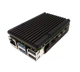 Raspberry Pi 4B -alumiinijäähdytin - laatikko, musta hinta ja tiedot | Mikrokontrollerit | hobbyhall.fi