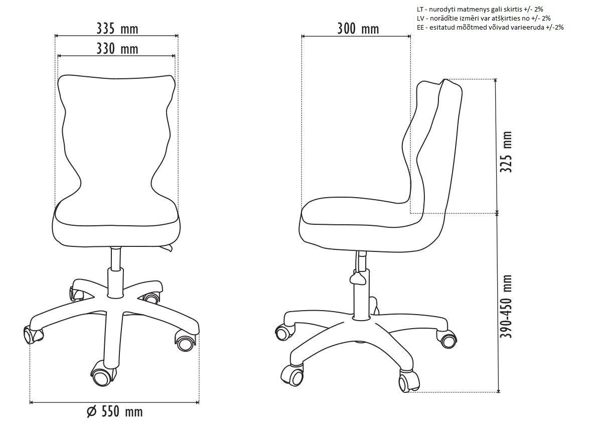 Syöttötuoli Petit AA3, violetti/valkoinen hinta ja tiedot | Toimistotuolit | hobbyhall.fi