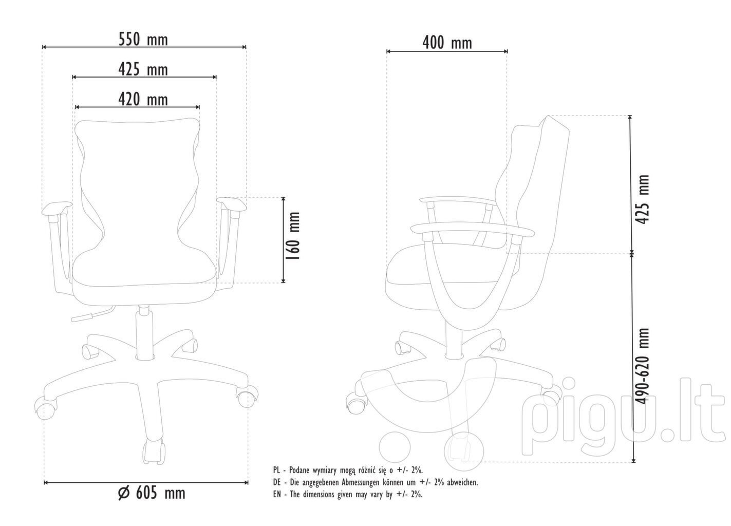 Entelo Good Chair Ergonominen työtuoli UNI, harmaa sekoitus, BAC6BCDC18B hinta ja tiedot | Toimistotuolit | hobbyhall.fi