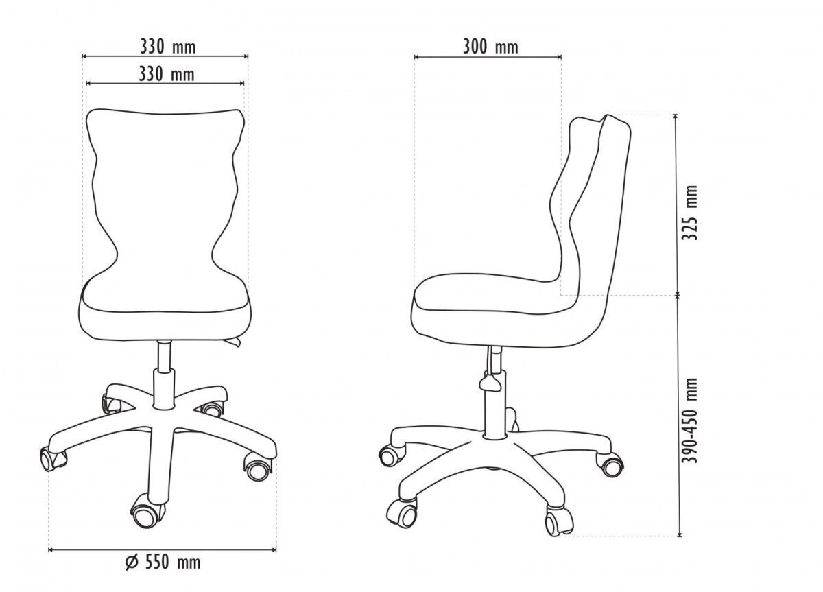 Työtuoli Entelo Petit Black JS06, vaaleansininen hinta ja tiedot | Toimistotuolit | hobbyhall.fi