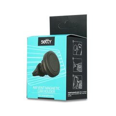 Setty Magnetic yleisautoteline, musta hinta ja tiedot | Puhelintelineet | hobbyhall.fi