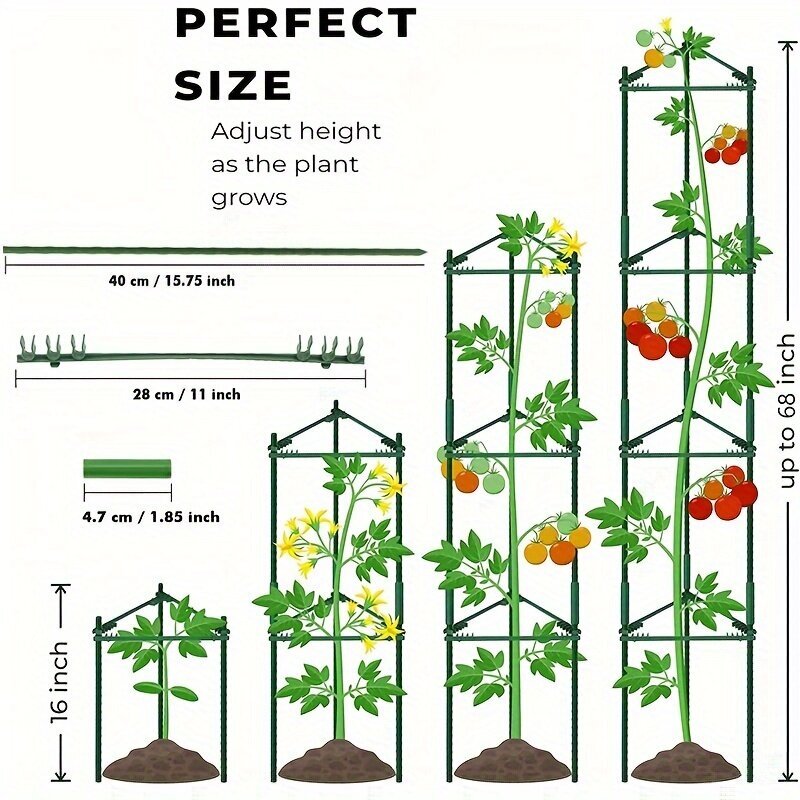 '24kpl/33kpl Kasvituen 119.99/159.99cm Tomaatin Tuki Puutarha Kasvituki Monitoiminen Tomaatti Kurkku Ristikko' hinta ja tiedot | Kukkatelineet ja kukkapöydät | hobbyhall.fi