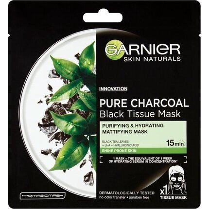 Garnier Skin Naturals Pure Charcoal kasvonaamio 28 g hinta ja tiedot | Kasvonaamiot ja silmänalusaamiot | hobbyhall.fi