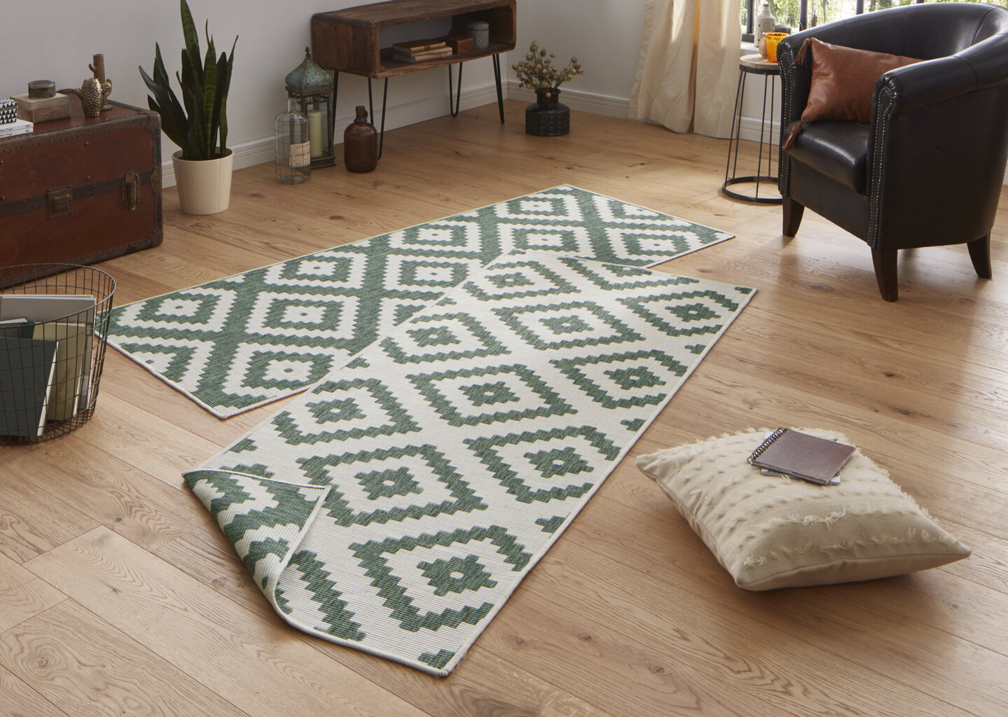 Northrugs matto Twin Malta Greem Cream, 120x170 cm hinta ja tiedot | Isot matot | hobbyhall.fi