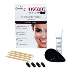 Kulmakarvojen maalaussarja GODEFROY INSTANT EYEBROW TINT, Medium brown hinta ja tiedot | Kulmavärit ja kulmakynät | hobbyhall.fi