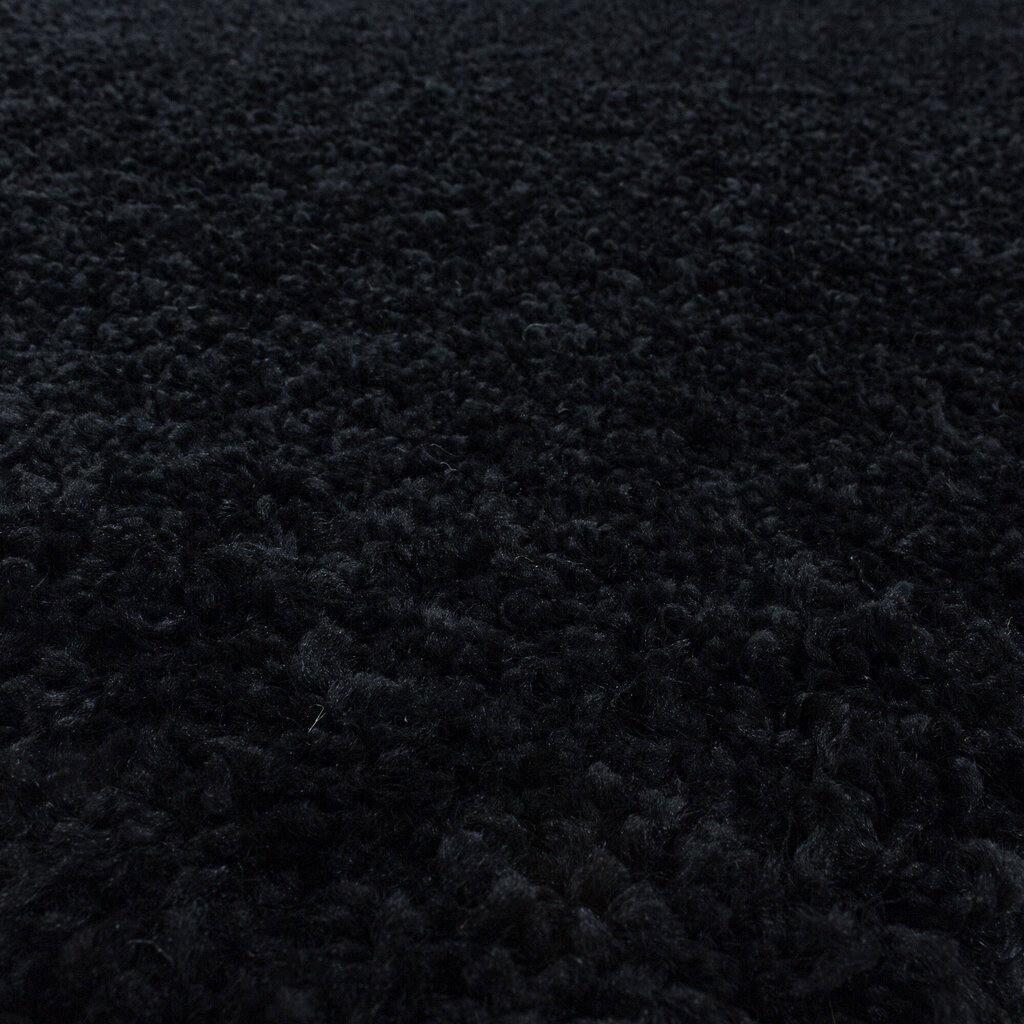 Ayyildiz Shaggy Sydney -matto, musta, Ø 120 cm hinta ja tiedot | Isot matot | hobbyhall.fi