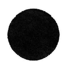 Ayyildiz Shaggy Sydney -matto, musta, Ø 200 cm hinta ja tiedot | Isot matot | hobbyhall.fi