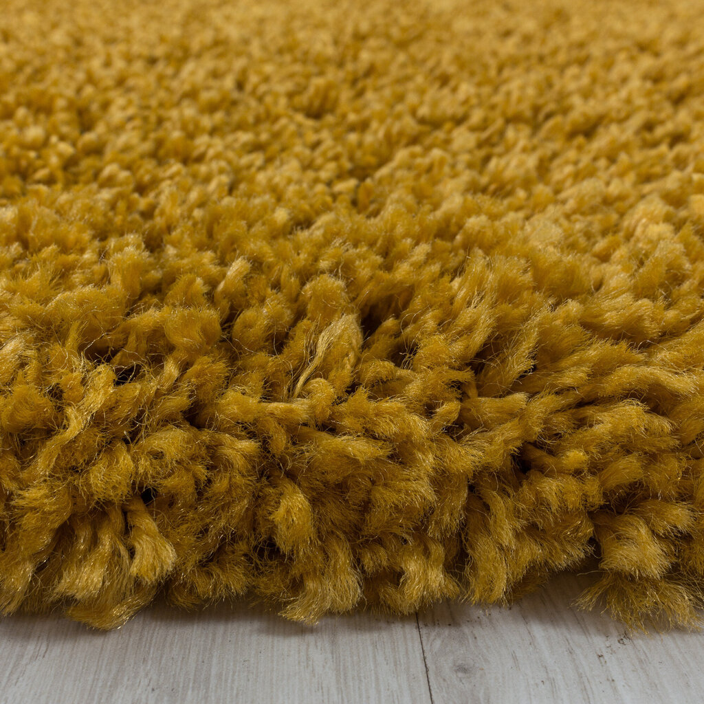 Ayyildiz Shaggy Sydney Pyöreä -matto, sinappi, Ø 160 cm hinta ja tiedot | Isot matot | hobbyhall.fi