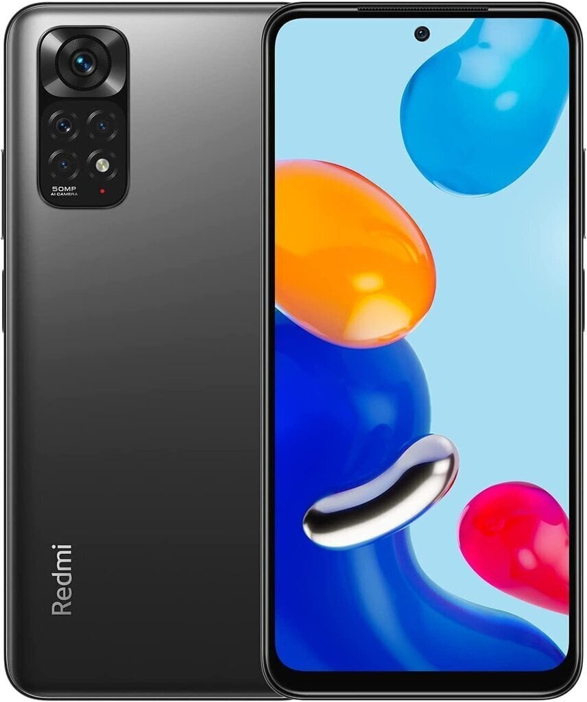 Xiaomi Redmi Note 11 Dual SIM 4/128GB,MZB0ALZEU Graphite Gray hinta ja tiedot | Matkapuhelimet | hobbyhall.fi