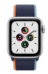 Älykello Apple Watch SE (GPS + Cellular LT, 44mm) Silver Aluminium Case with Deep Navy Sport Loop hinta ja tiedot | Älykellot | hobbyhall.fi