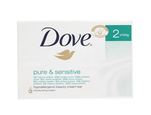 Soap Dove Pure & Sensitive 2x100 g. hinta ja tiedot | Saippuat | hobbyhall.fi